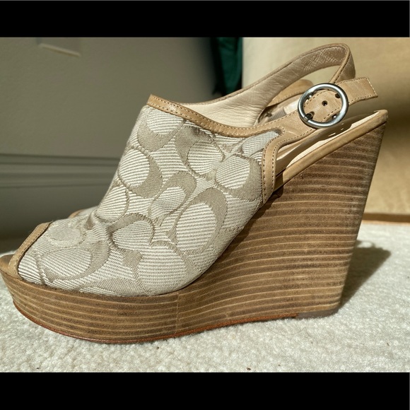 Coach Shoes - Coach wedge sandals. Size  8.5